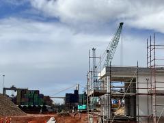 Construction work is well under way at DP World’s container terminal at the Port of Maputo. 